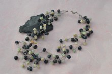 H�kelkette aus B�hmischen Glasperlen