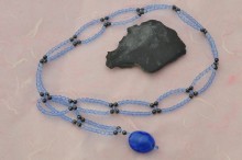 Durchziehkette aus B�hmischen Glasperlen in Blau
